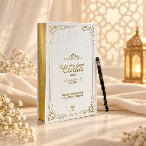 Coran à tracer Amana Coran coloris Blanc avec stylo effaçable